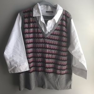 🦩Apt 9 / Shirt Sweater Vest Combo - 3X (NWT)